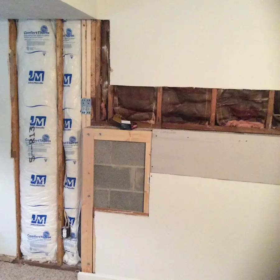 Wall insulation replacement during Contents Cleaning & Restoration in Mokena